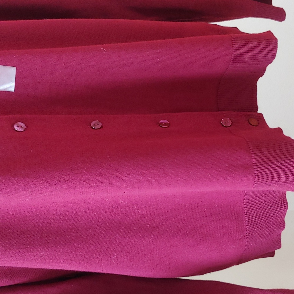 Karen Scott Women's Merlot Red Cardigan Long Sleeves Size XL NWT - Picture 7 of 17